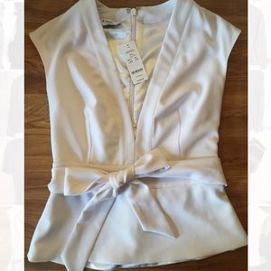 Bebe Brock Deep V Belted Top